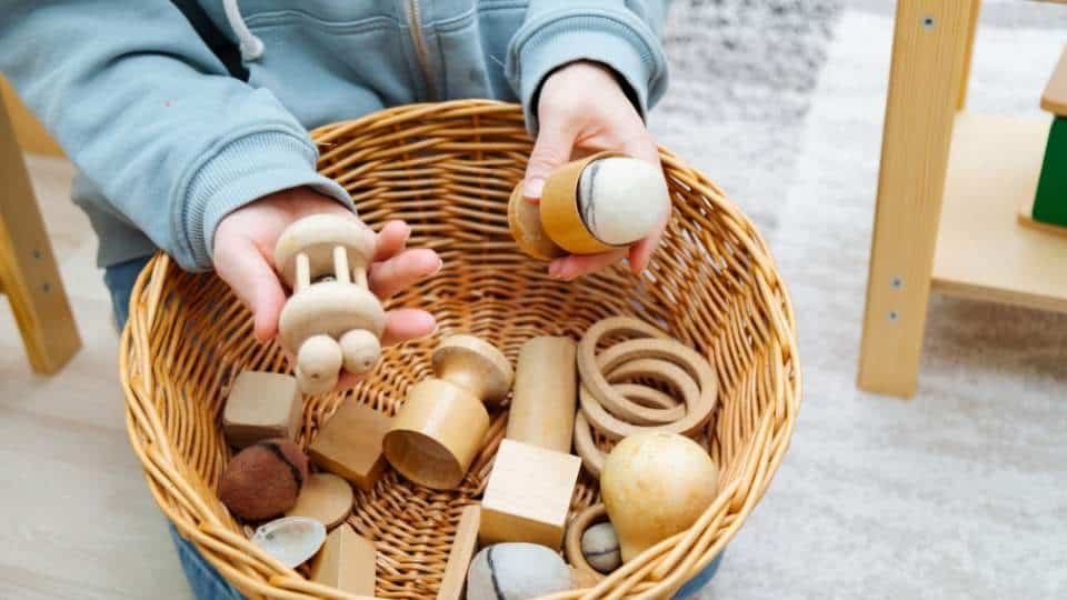 Child, wooden toys